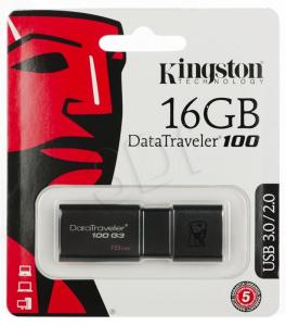 Kingston Flashdrive DataTraveler 100 G3 16GB USB 3.0 Czarny