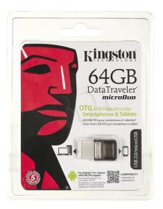 Kingston Flashdrive DataTraveler microDuo 64GB USB 2.0 Brązo