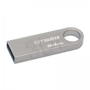 Kingston Flashdrive DataTraveler SE9 64GB USB 2.0 Srebrny